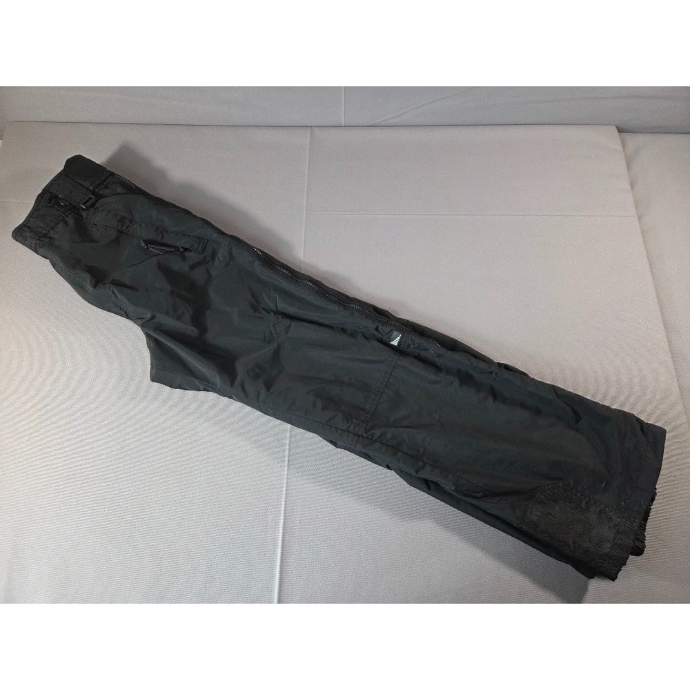 Inside Edge Ski Snow Pants Mens Large Black Nylon Zip Ankle Water Resistant